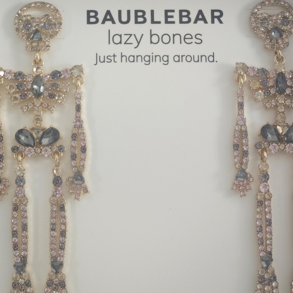 NWT Baublebar Full Body Skeleton Drop Earrings- 'Just Hanging Around' - Picture 4 of 5